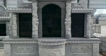 贺州 芝麻灰高档墓碑，土墓，可定制
