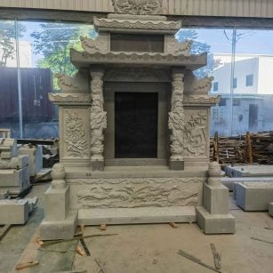 贺州 芝麻灰高档墓碑、土墓，一套也支持定做