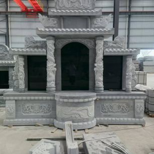 贺州 芝麻灰高档墓碑，土墓，可定制