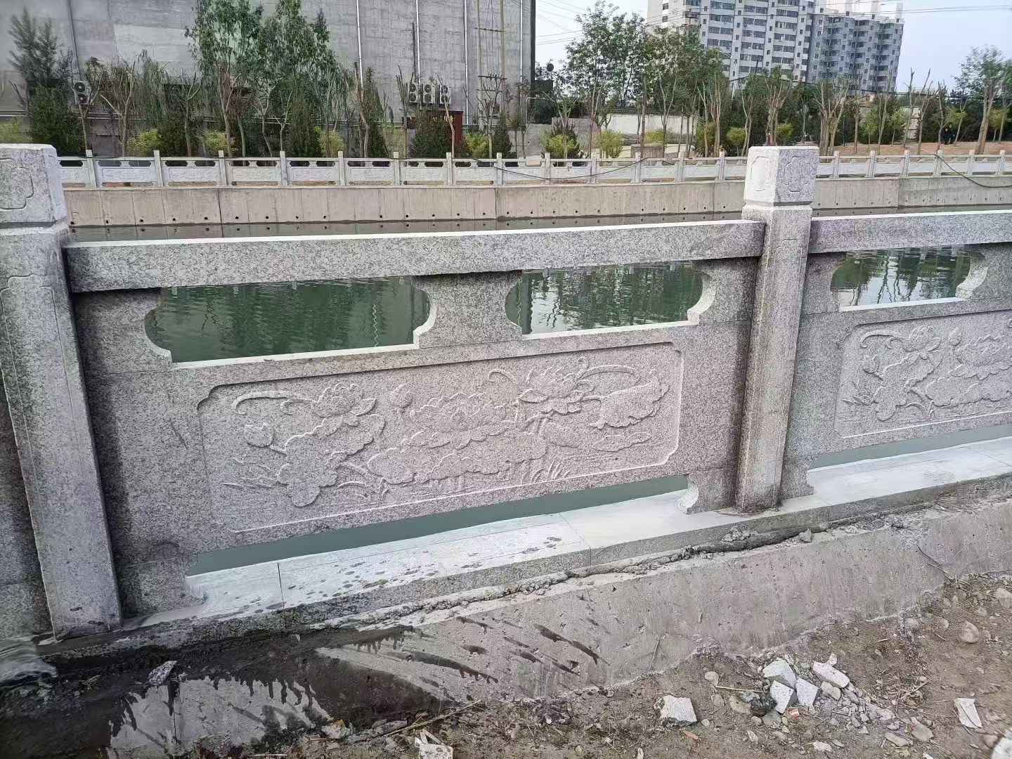 贺州 芙蓉白大花桥梁、河道，石材栏杆、围栏、护栏