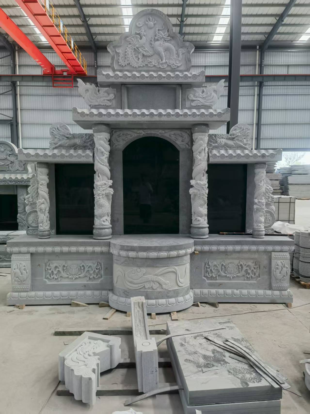 贺州 芝麻灰高档墓碑，土墓，可定制