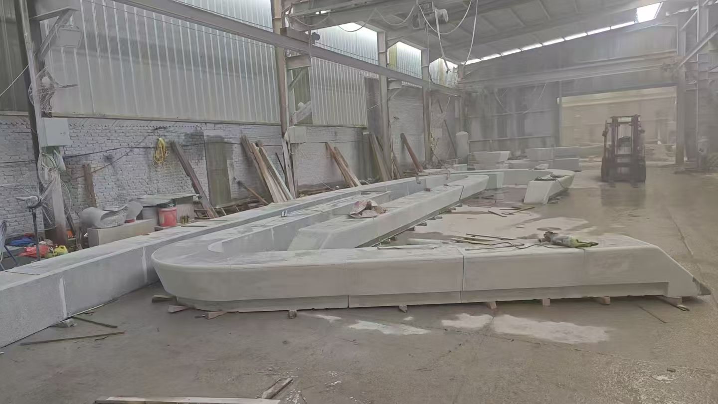 贺州 花岗岩整石坐凳拼装