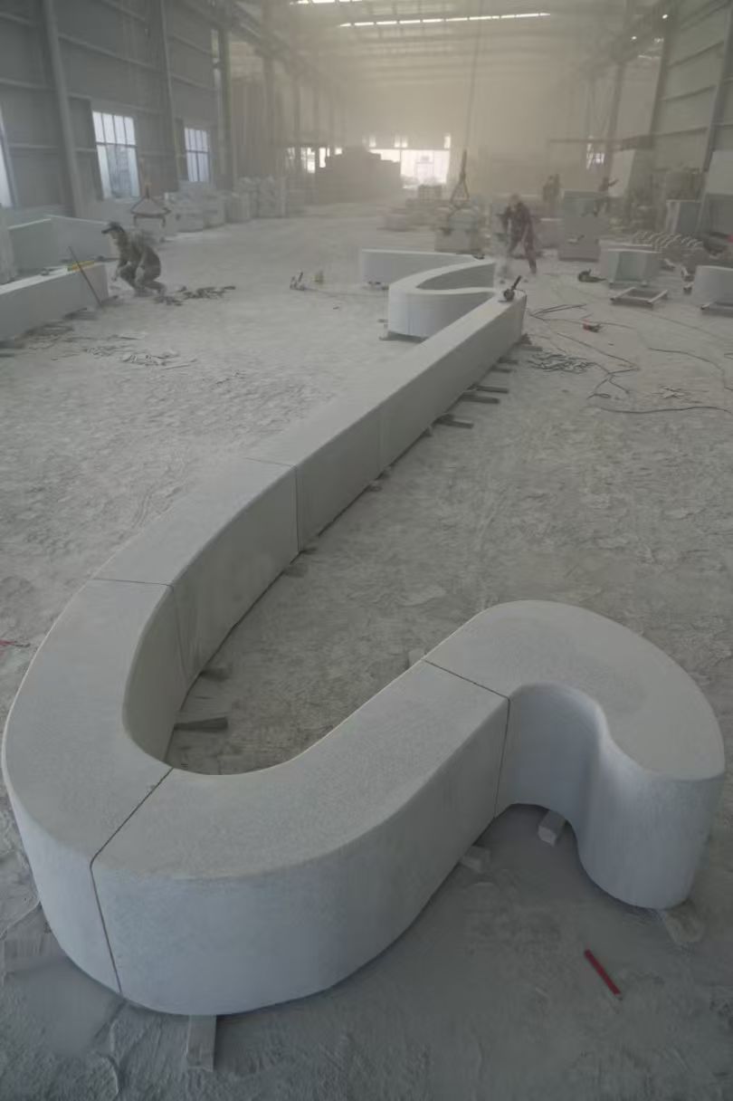 贺州 花岗岩整石坐凳拼装